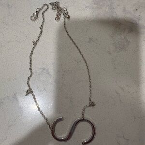 Elegant Silver Initial Necklace